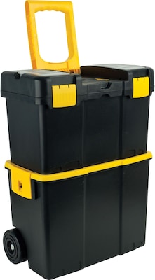 Trademark Tools™ Stackable Mobile Tool Box with Wheel, 10 L x 17 7/8 W x 24 1/8 H
