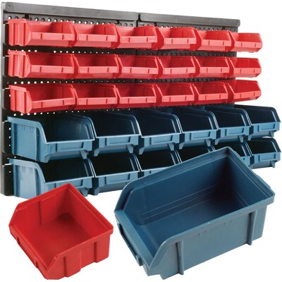 Trademark Tools™ 30 Bin Wall Mounted Parts Rack, 25 1/4 L x 14 7/8 W x 7 1/8 H