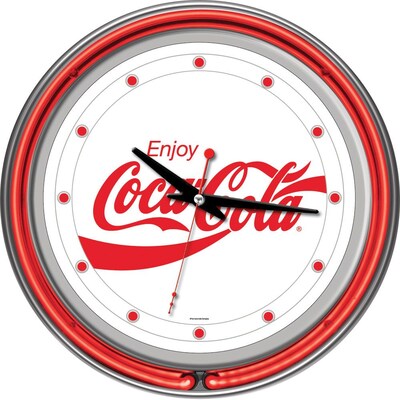 Coca-Cola Enjoy Coke Neon Clock, 3 x 14 1/2 x 14 1/2
