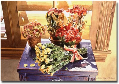 Trademark Global David Lloyd Glover Sunshine Roses Canvas Art, 47 x 30
