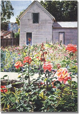 Trademark Global David Lloyd Glover Rose Garden Canvas Art, 30 x 47