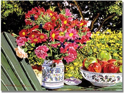 Trademark Global David Lloyd Glover Apples and Flowers Canvas Art, 35 x 47