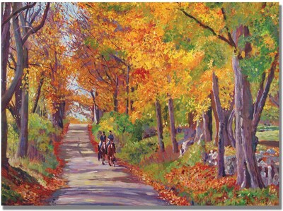 Trademark Global David Lloyd Glover Autumn Ride Canvas Art, 18 x 24