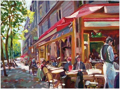 Trademark Global David Lloyd Glover Paris Cafe Canvas Art, 18 x 24
