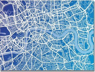 Trademark Global Michael Tompsett London Map Canvas Art, 30 x 47