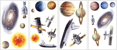 RoomMates® Space Travel Peel and Stick Wall Decal, 10 x 18
