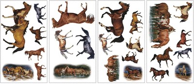 RoomMates® Wild Horses Peel and Stick Wall Decal, 10 x 18