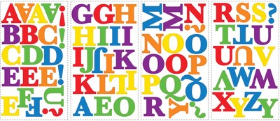 RoomMates® Express Yourself Colorful Alphabet Peel and Stick Wall Decal, 10 x 18