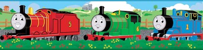 RoomMates® Thomas and Friends Peel & Stick Border-Black,Blue,Green,Lime,Pink,Red,Teal Blue, 180x5