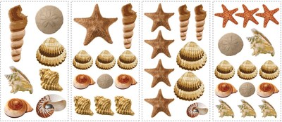 RoomMates® Sea Shells Peel and Stick Wall Decal, 10 x 18