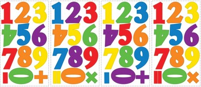 RoomMates® Colorful Primary Numbers Peel and Stick Wall Decal, 10 x 18