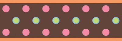 RoomMates® Polka Dot Peel and Stick Border, Brown, 180 L x 5 H