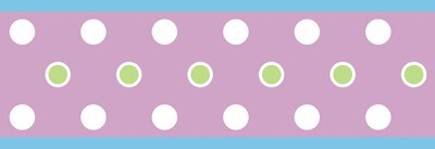 RoomMates® Polka Dot Peel and Stick Border, Purple, 180 L x 5 H
