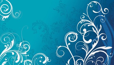 RoomMates® Blue and White Deco Scroll Chair Rail Prepasted Wall Mural; 6 ft H x 10 1/2 ft W