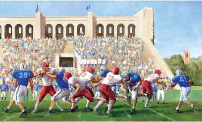 RoomMates® Football Stadium Chair Rail Prepasted Wall Mural, 6 ft H x 10 1/2 ft W