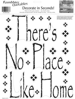 RoomMates® Theres No Place Like Home Quote Peel and Stick Wall Decal, 10 x 13