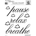 RoomMates® Pause, Relax, Breathe Quote Peel and Stick Wall Decal, 10 x 13