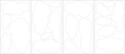 RoomMates® White Background Clouds Peel and Stick Wall Decal, 10 x 18