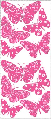RoomMates® Flocked Butterfly Peel and Stick Wall Decal, 40 x 18