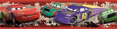 RoomMates® Cars Piston Cup Racing Peel and Stick Border, Multi-color, 180 L x 5 H