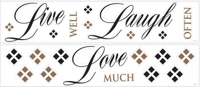 RoomMates® Live, Love, Laugh Quote Peel and Stick Wall Decal, 18 x 40