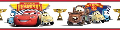 RoomMates® Cars Piston Cup Champions Peel and Stick Border, Multi-color, 180 L x 5 H