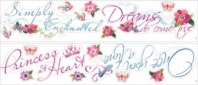 RoomMates® Disney Princess Quotes Peel and Stick Wall Decal, 9 x 40