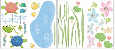 RoomMates® Hoppy Pond Peel and Stick Wall Decal, 10 x 18