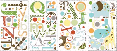 RoomMates® Animal Alphabet Peel and Stick Wall Decal, 10 x 18