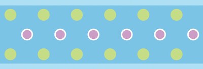 RoomMates® Polka Dot Peel and Stick Border, Blue, 180 L x 5 H