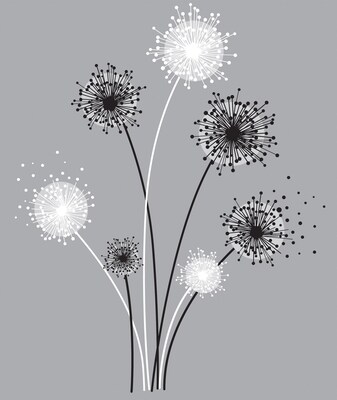 RoomMates® Graphic Dandelion Peel and Stick Giant Wall Decal, 18 x 40