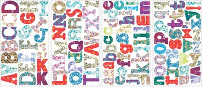 RoomMates® Boho Alphabet Peel and Stick Wall Decal, 10 x 18