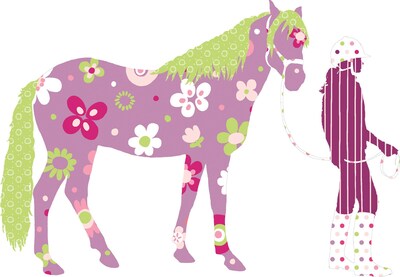 RoomMates® Horse Crazy Peel and Stick MegaPack Wall Decal; 27 x 40