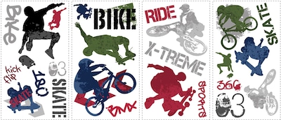 RoomMates® Extreme Sports Peel and Stick Wall Decal, 10 x 18