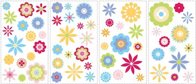 RoomMates® Graphic Flowers Peel and Stick Wall Decal, 10 x 18