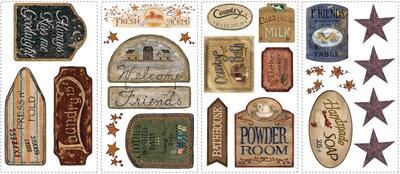 RoomMates® Country Signs Peel and Stick Wall Decal, 18 H x 10 W