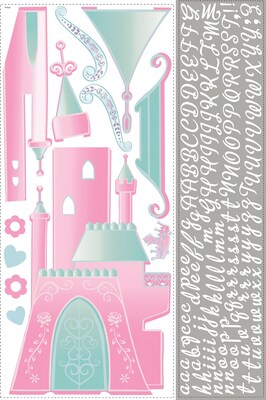 RoomMates® Disney Princess Castle Peel and Stick Giant Wall Decal with Alphabet, 18 x 40,9 x 40