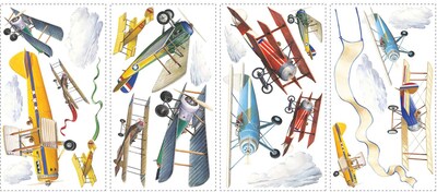 RoomMates® Vintage Planes Peel and Stick Wall Decal, 10 x 18