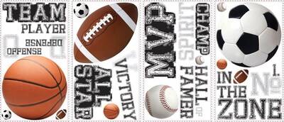 RoomMates® All Star Sports Saying Peel and Stick Wall Decal, 10 x 18