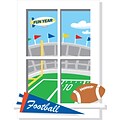 RoomMates® Game Day Football Window Peel and Stick Giant Wall Decal, 27 x 40