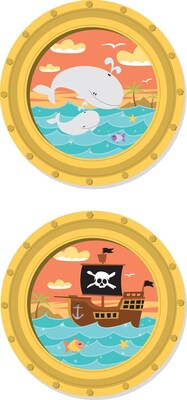 RoomMates® High Seas Windows Peel and Stick Giant Wall Decal, 27 x 40