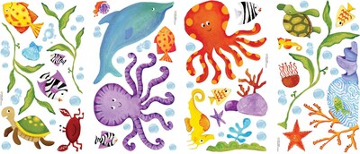 RoomMates® Adventures Under the Sea Peel and Stick Wall Decal, 10 x 18