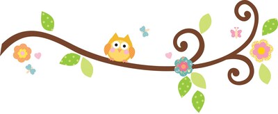 RoomMates® Happi Scroll Tree Branch Peel and Stick Wall Decal, 10 x 18