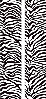 RoomMates® Black and White Zebra Locker Peel and Stick Wall Decal, 8 3/5 x 40