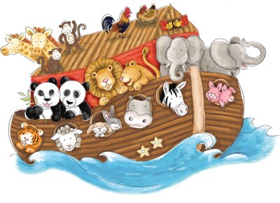 RoomMates® Noahs Ark Peel and Stick Giant Wall Decal, 27 x 40