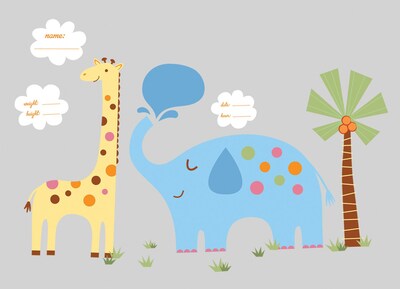 RoomMates® Jungle Animal New Baby Peel and Stick MegaPack Wall Decal; 27 x 40