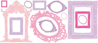 RoomMates® Pink and Purple Frames Peel and Stick Wall Decal, 18 x 40