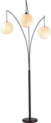 Adesso® 4101-26 Spheres Arc Lamp, 3 x 60 W, Antique bronze