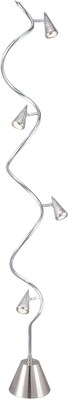 Adesso® 5015-22 Venus Spiral Floor Lamp, 4 x 20 W, Steel