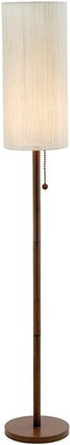 Adesso® Hamptons 65H Floor Lamp, Walnut with Beige Fabric Shade (3338-15)